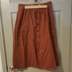 Madewell midi button skirt